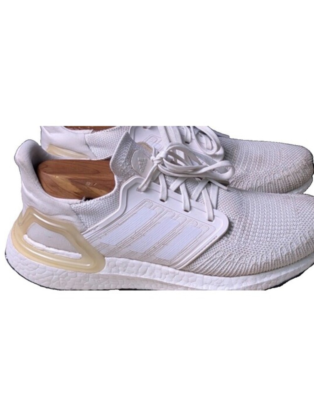 Adidas Men’s 9.5 UltraBoost 20 Consortium Triple White Free Shipping